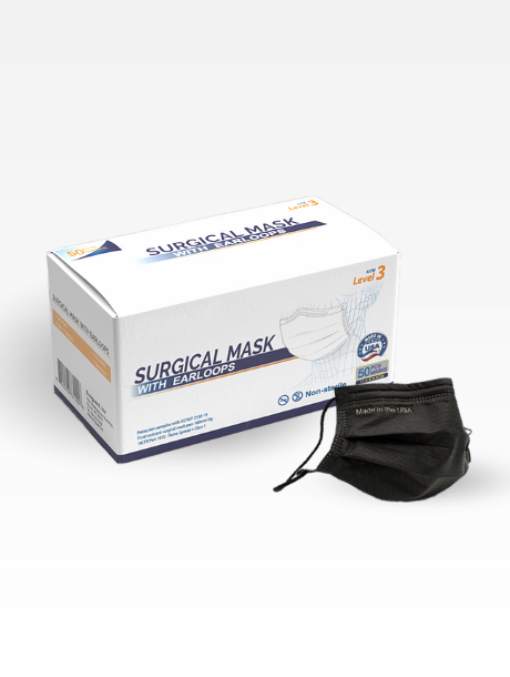 ASTM Surgical Mask Level 3 in Black