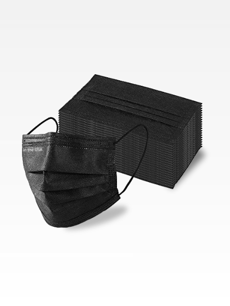 Black Surgical Mask: 3-Ply Level 3 ASTM